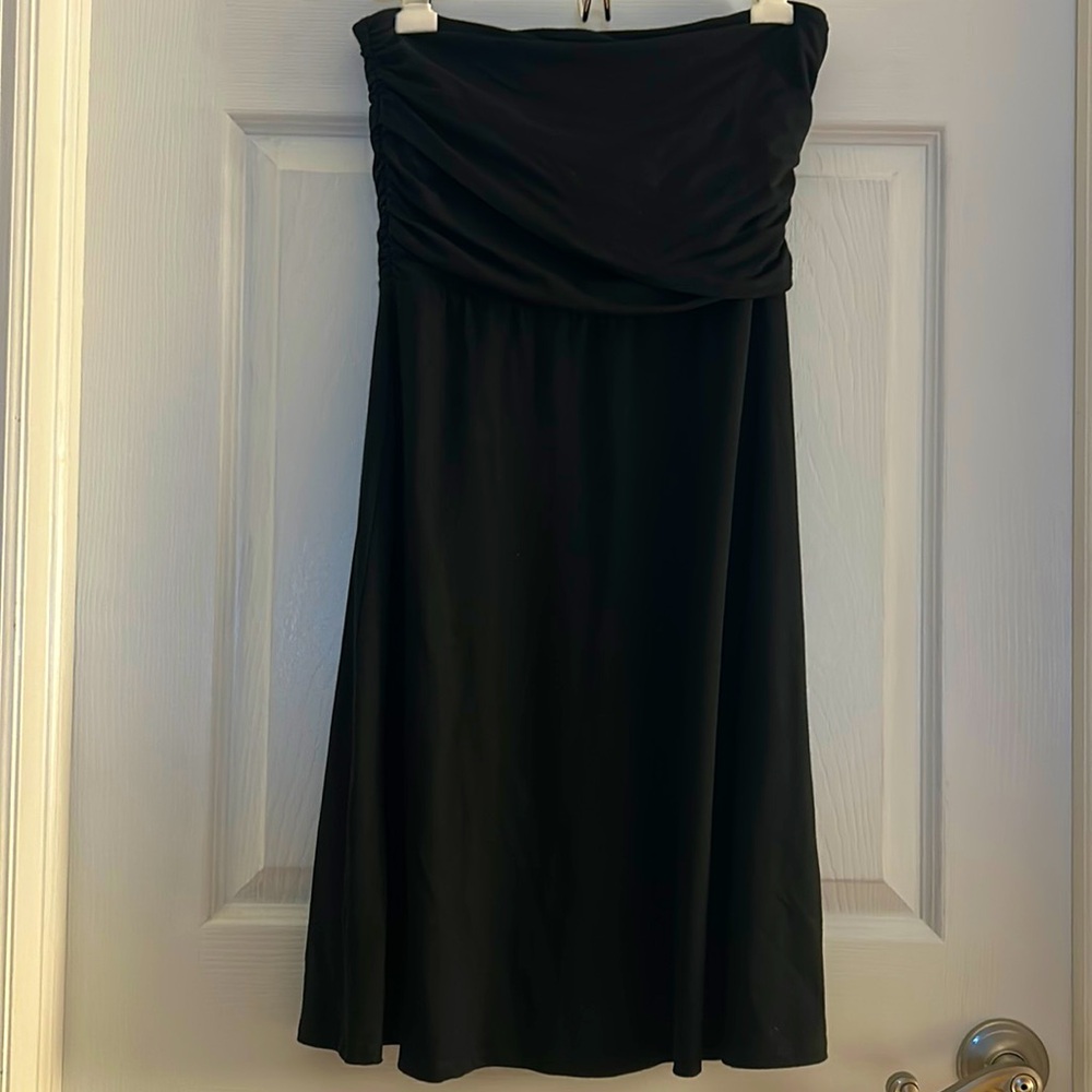 Ann Taylor Petite Small Strapless Black Dress - like new!